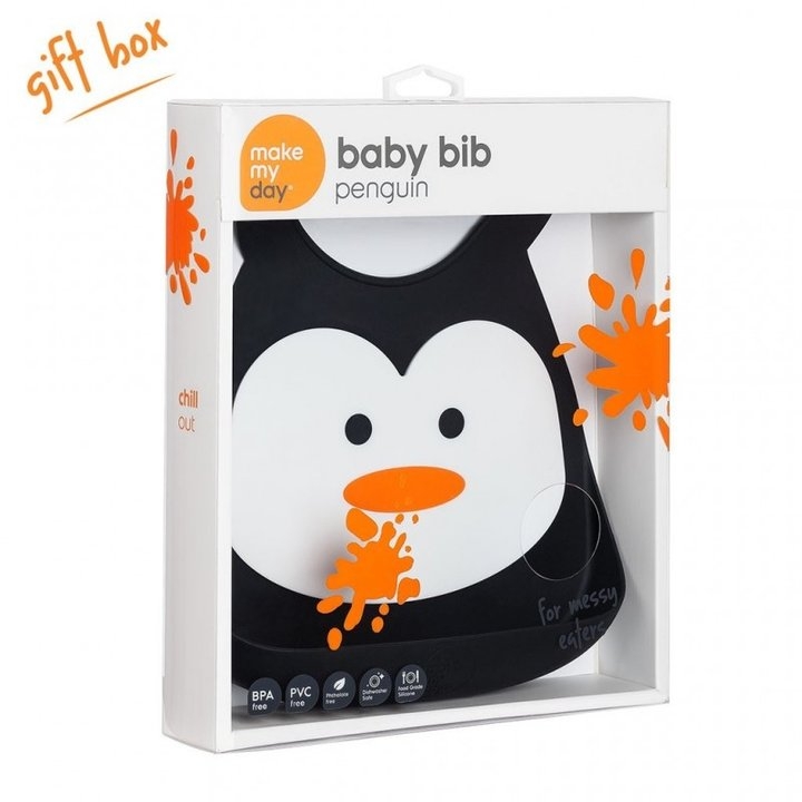 Babete Silicone Pinguim