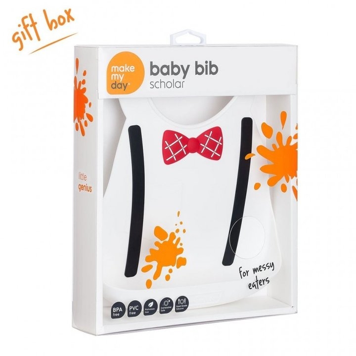 Babete Silicone Scholar Branco