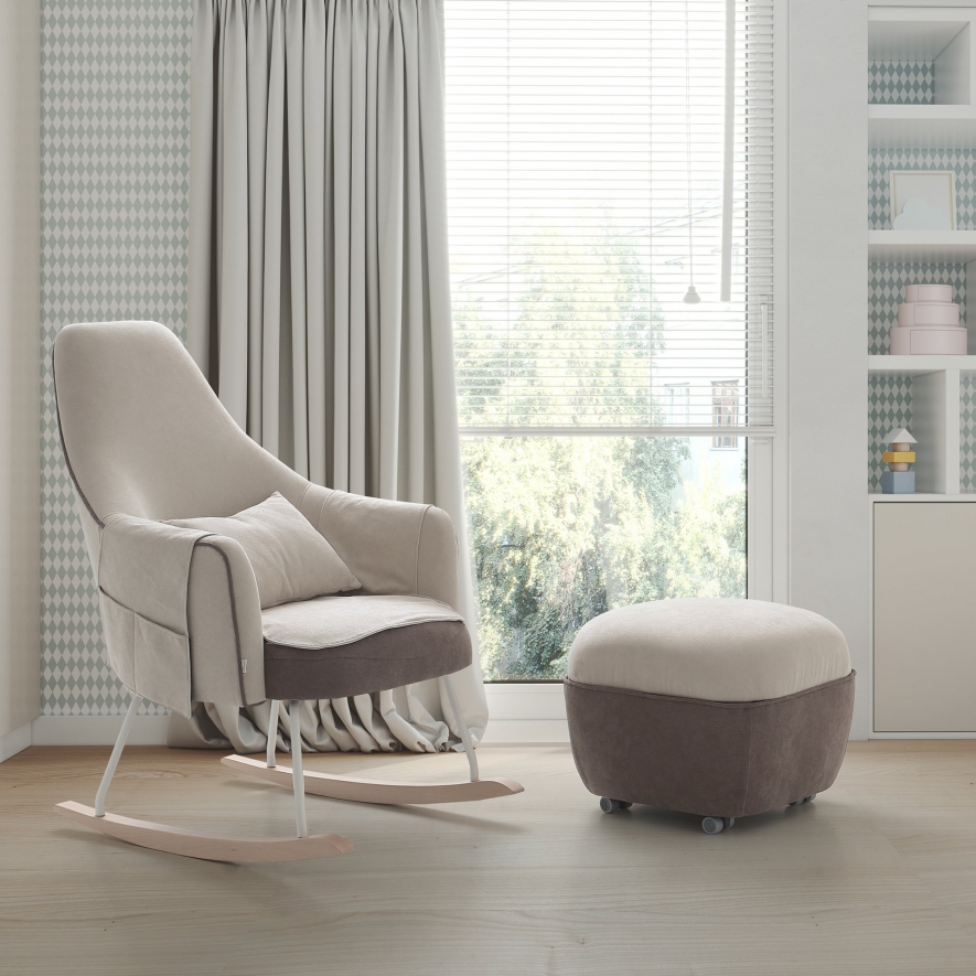 Cadeira de Baloiço Moom (Beige/Marron)