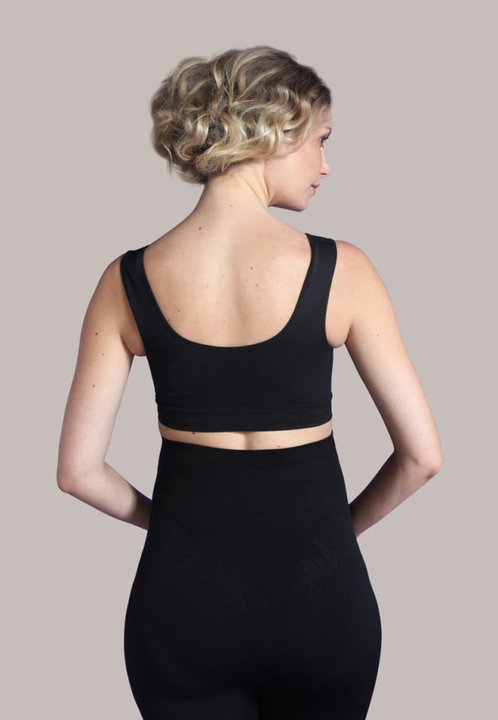Leggins 3/4 de suporte para gravidez (preto)