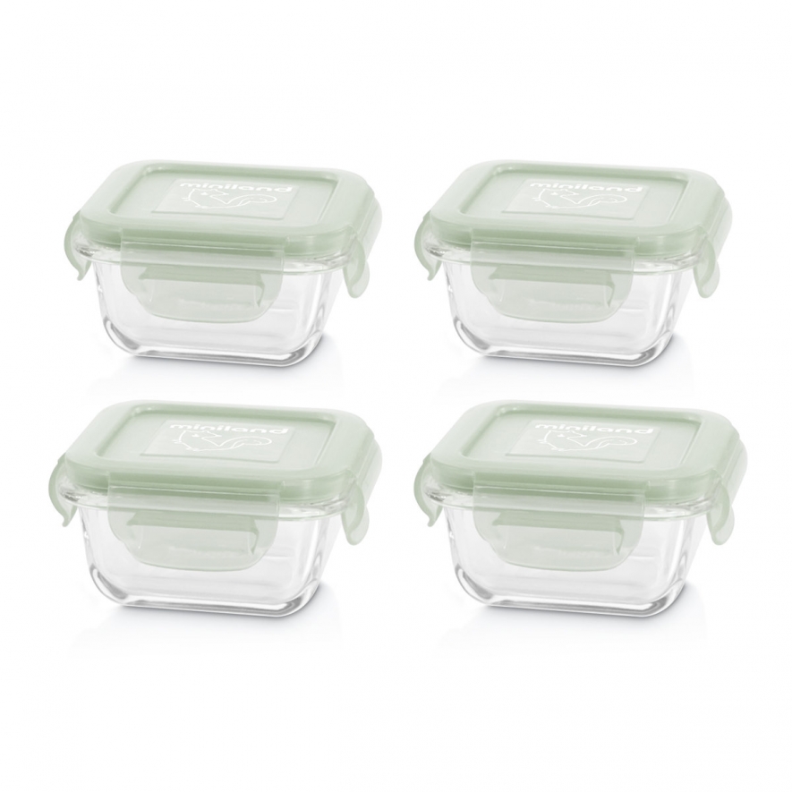 Conjunto 4 Recipientes Natursquare Chip Verde