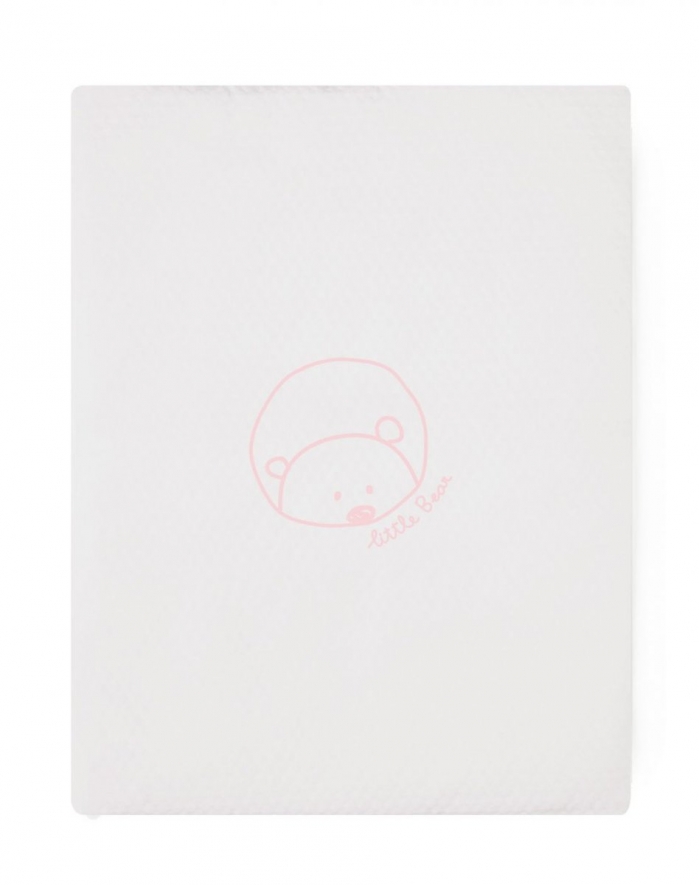COLCHA MINI BERÇO 50x80 (BEAR ROSA)