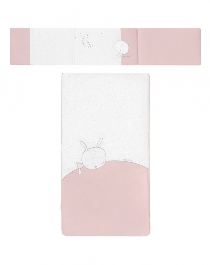 CONJUNTO DE CAMA TRÍPTICO PARA CAMA 70X140 (SLEEPY ROSA)