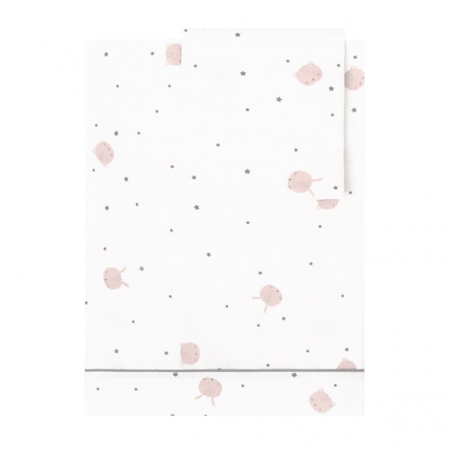 CONJUNTO DE LENÇÓIS PARA CAMA DE 70X140 (SLEEPY ROSA)