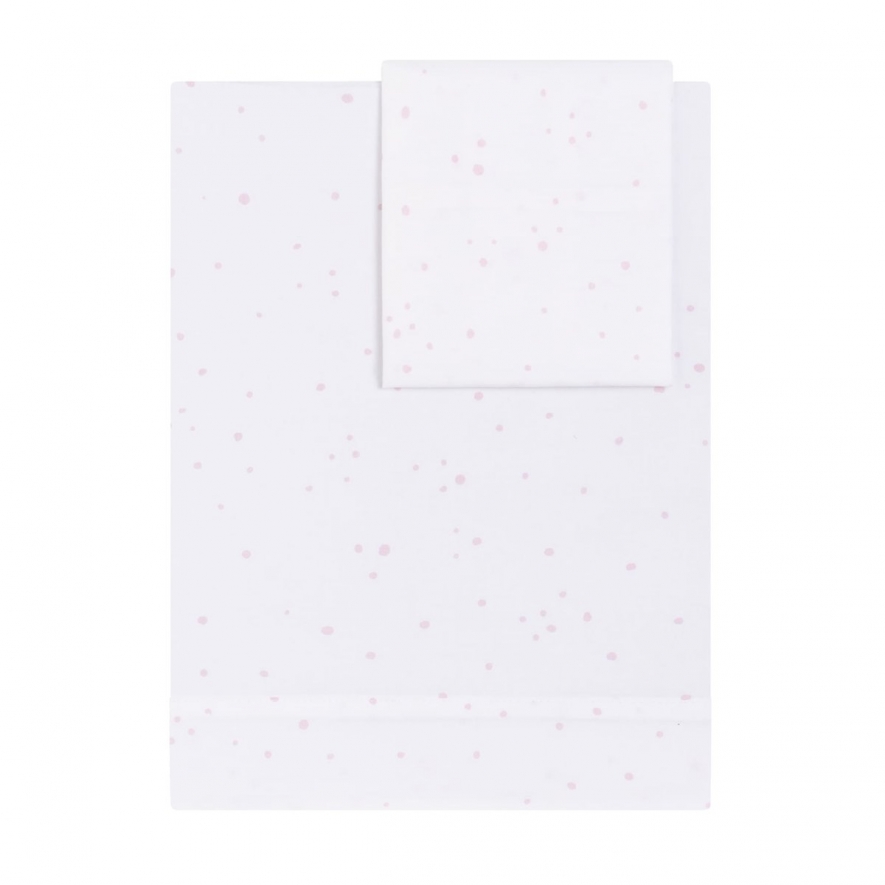 CONJUNTO DE LENÇÓIS PARA CAMA DE 60X120 (SNOOPS ROSA) SPOTS ROSA
