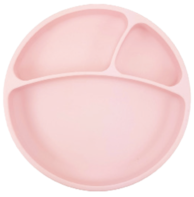 Prato com divisórias e ventosa (Rosa)