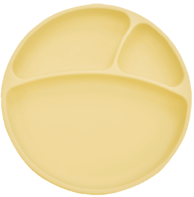 Prato com divisórias e ventosa (Amarelo)