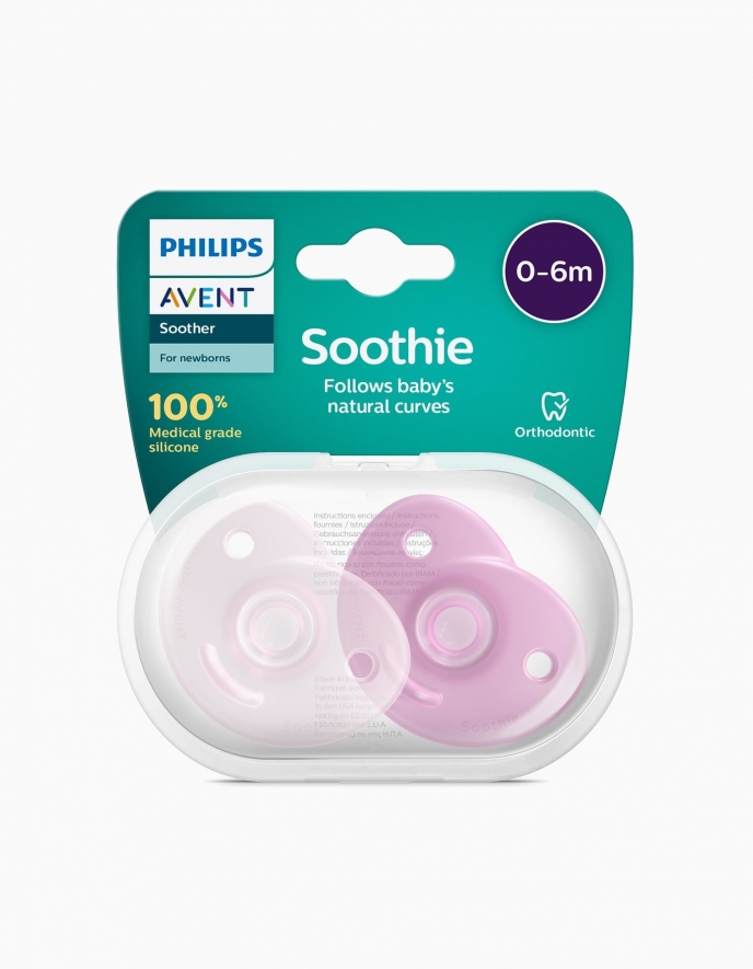 Chupetas Soothie Menina 0-6 M