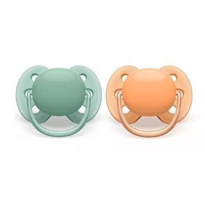 Chupetas - Ultra Soft -Lisas - Verde/Ocre 0-6M