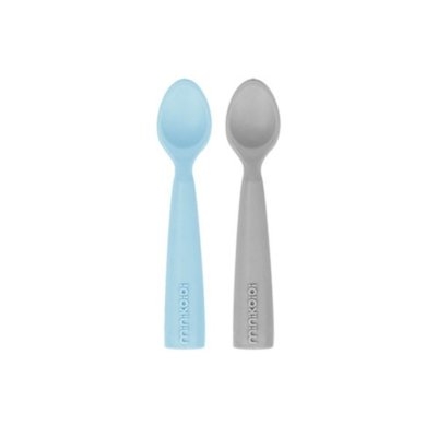 Colheres em Silicone (Mineral Blue/Powder Grey)